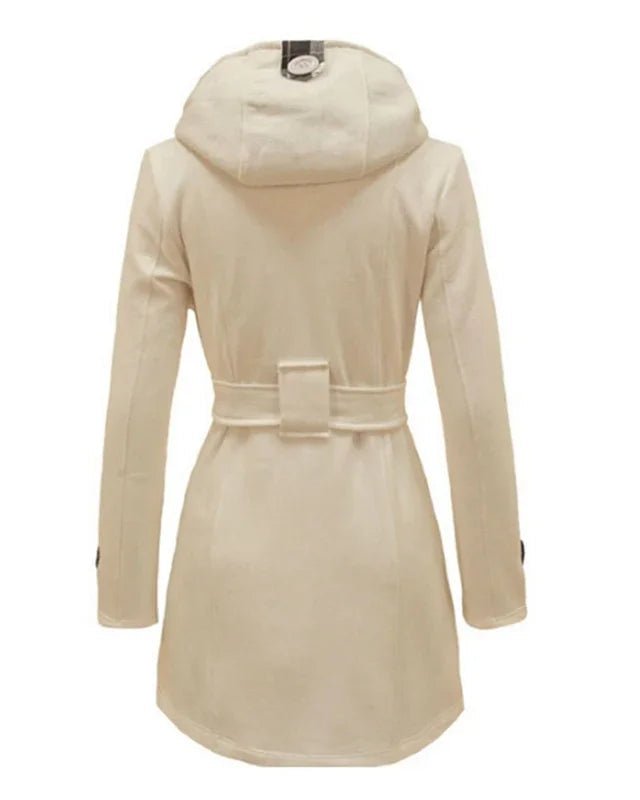 Drune | Kapuzen-Peacoat - Zweireihiges Design - Warmer Wollmix - Winteroberbekleidung