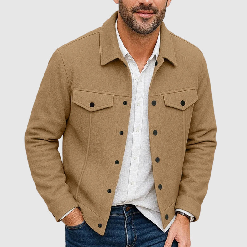 Drune | Look Button-Up Kunstlederjacke