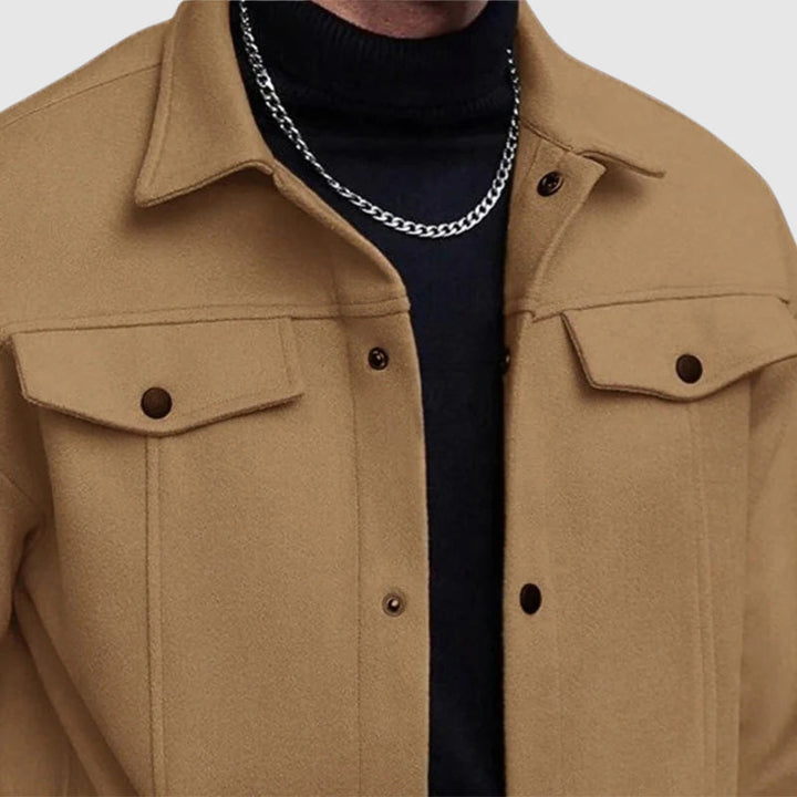 Drune | Look Button-Up Kunstlederjacke