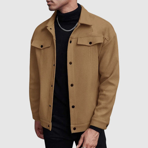 Drune | Look Button-Up Kunstlederjacke