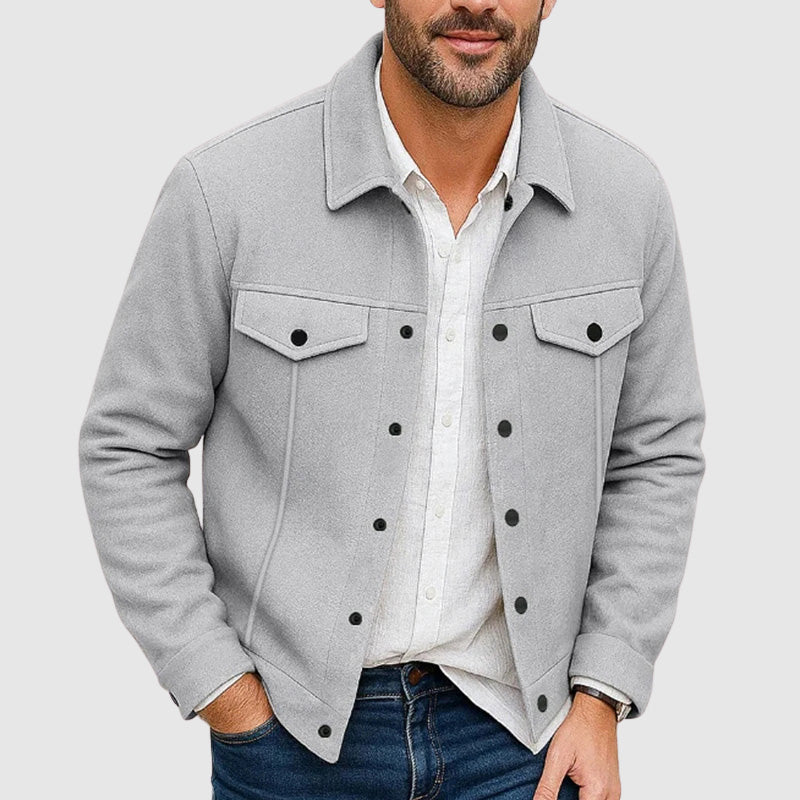 Drune | Look Button-Up Kunstlederjacke