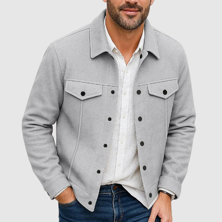 Drune | Look Button-Up Kunstlederjacke