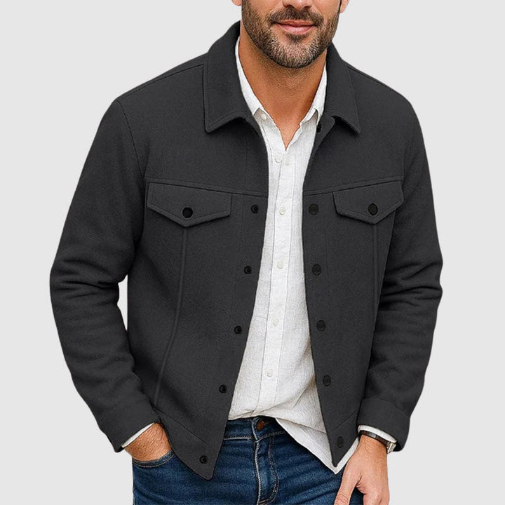 Drune | Look Button-Up Kunstlederjacke