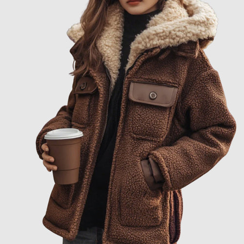 Drune | Warmer Sherpa gefütterter Damenmantel