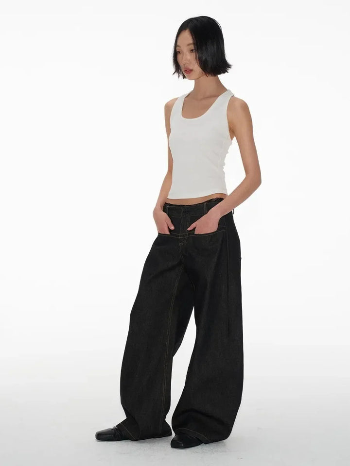 Drune | Baggy Low Waist Jeans Damen