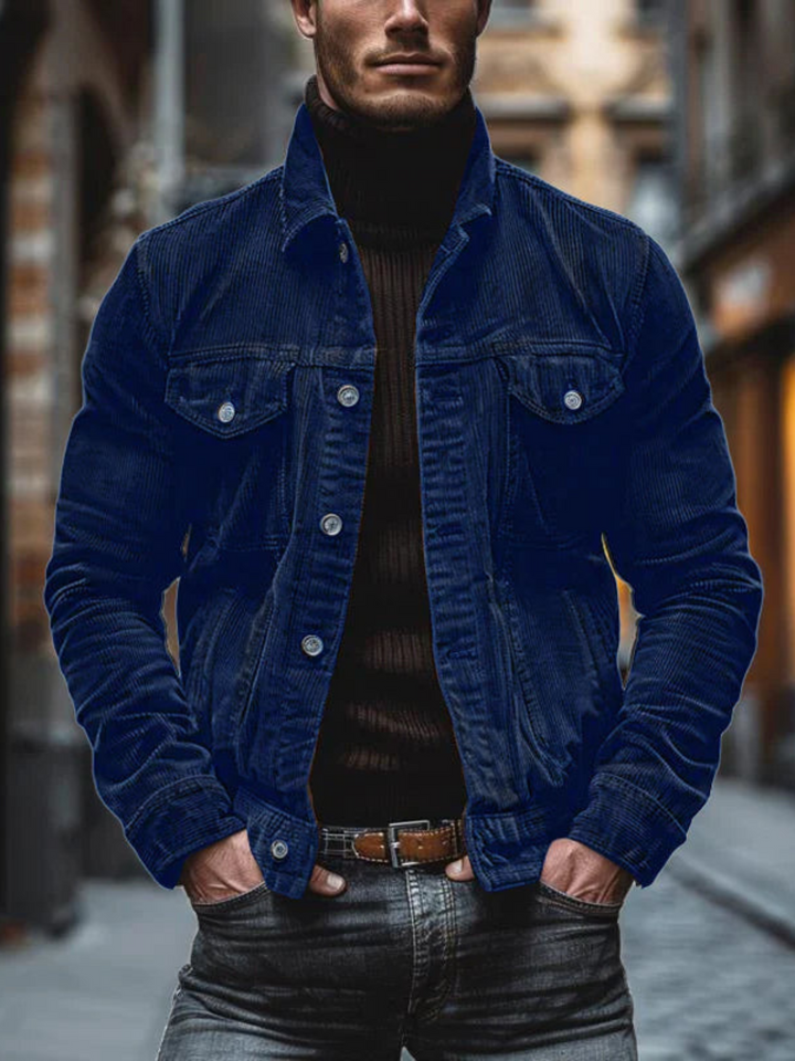 Drune | Vintage Cordjacke für Männer - Lässiger Schnitt
