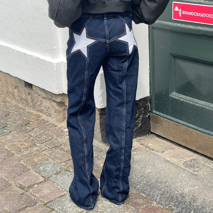 Drune | Damen Jeans mit Sternmuster