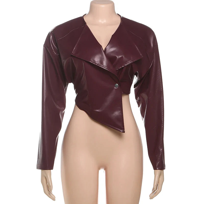 Drune | Kunstleder Kurzjacke Damen