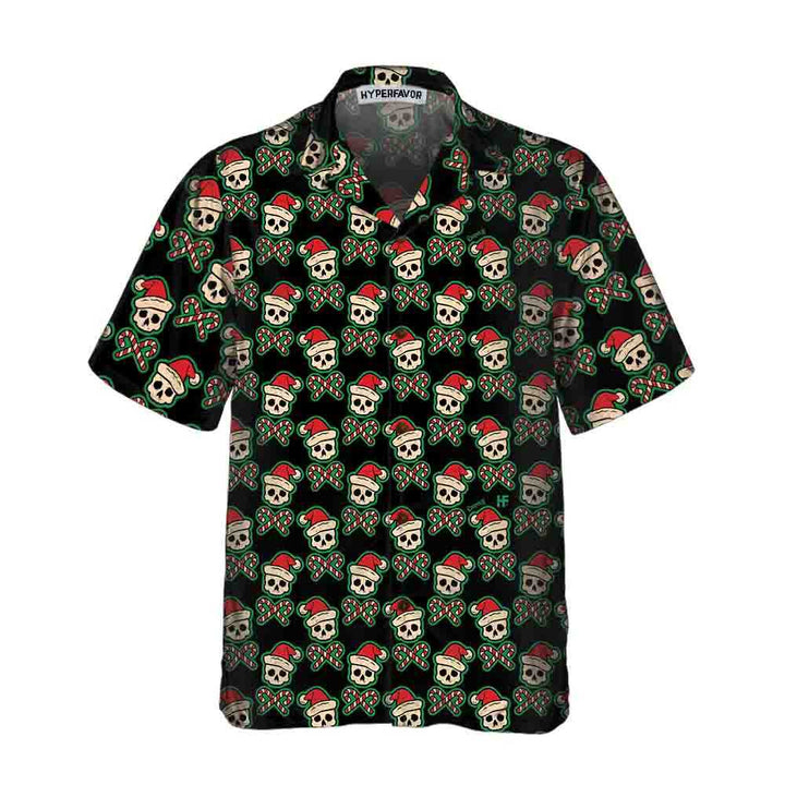 Drune | Vintage-Pirat-Santa-Schädel-Hawaiian-Shirt, Lustiges-Weihnachts-Santa-Shirt, Bestes-Geschenk-für-Weihnachten