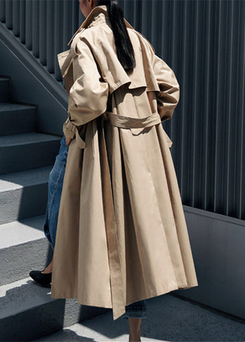 Drune | Damen Trenchcoat mit breitem Kragen und Taschen