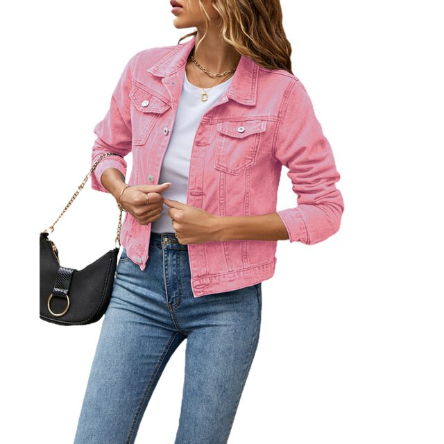 Drune | Lässige Jacke im Denim-Look für Frauen