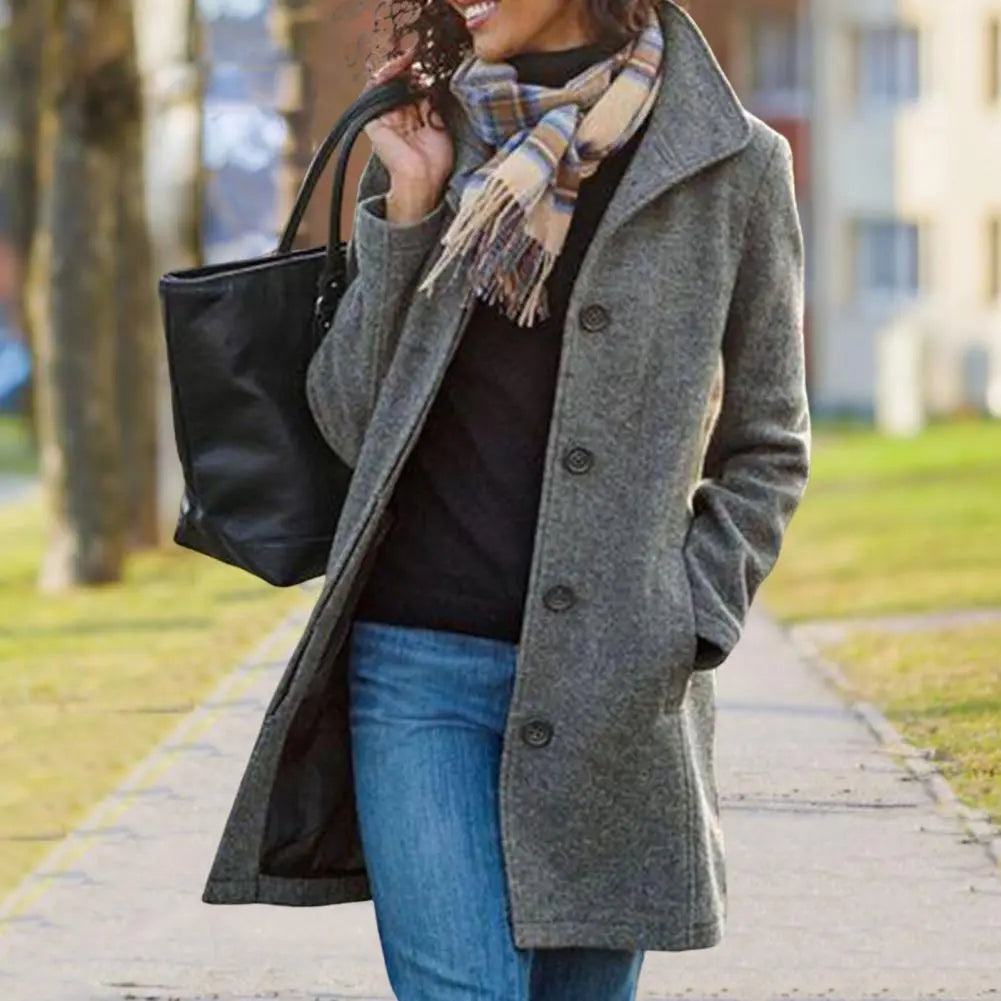 Drune eleganter Mantel in Midilänge