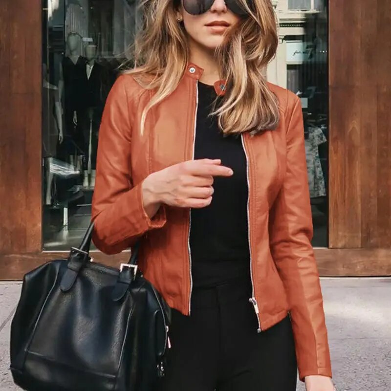 Drune | Klassische Lederjacke für Damen