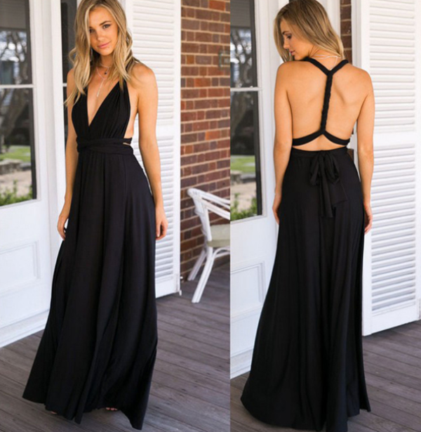 Damen Multiway Wickelkleid mit 50+ Tragevarianten & Elastischem Stoff | Drune