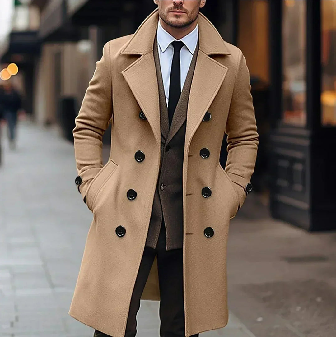 Drune | Eleganter Wollmantel für Herren für kalte Tage