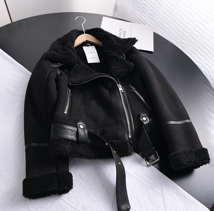 Drune | Bikerjacke - Asymmetrischer Reißverschluss mit gefüttertem Kragen