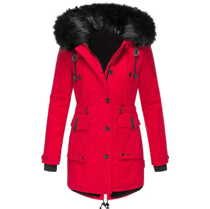 Drune | Warme Winterjacke mit Kapuze für Damen