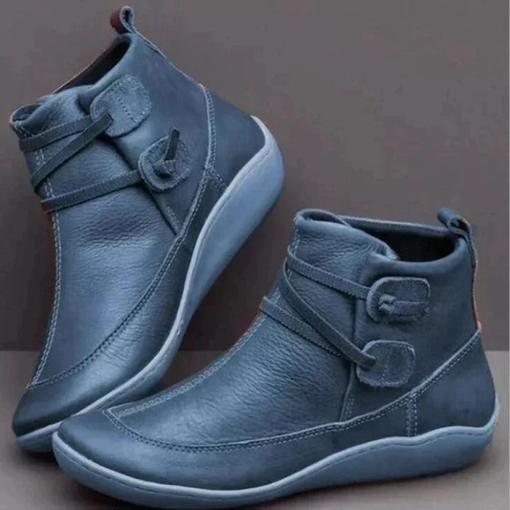 Drune | Stiefeletten - Wasserfestes Leder - Verstellbarer Riemen - Rutschfeste Sohle - Bequeme Passform
