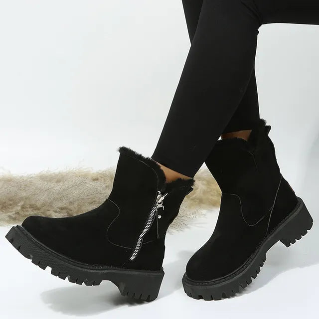 Drune | Warme Samt Winterstiefel für Damen – Gemütlicher & Stilvoller Komfort