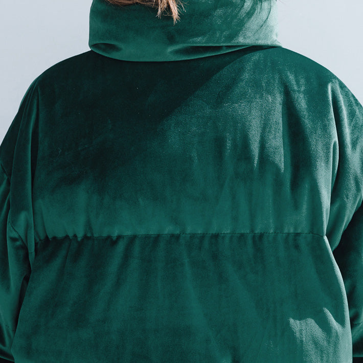 Drune | army green Damen Parkas Locker sitzende Stehkragen Daunenjacke Frauen dicke Winterjacken