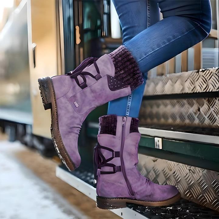Drune | Winterschuhe Schneestiefel mit Schnürsenkel