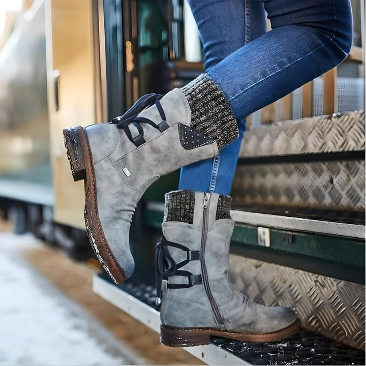 Drune | Winterschuhe Schneestiefel mit Schnürsenkel