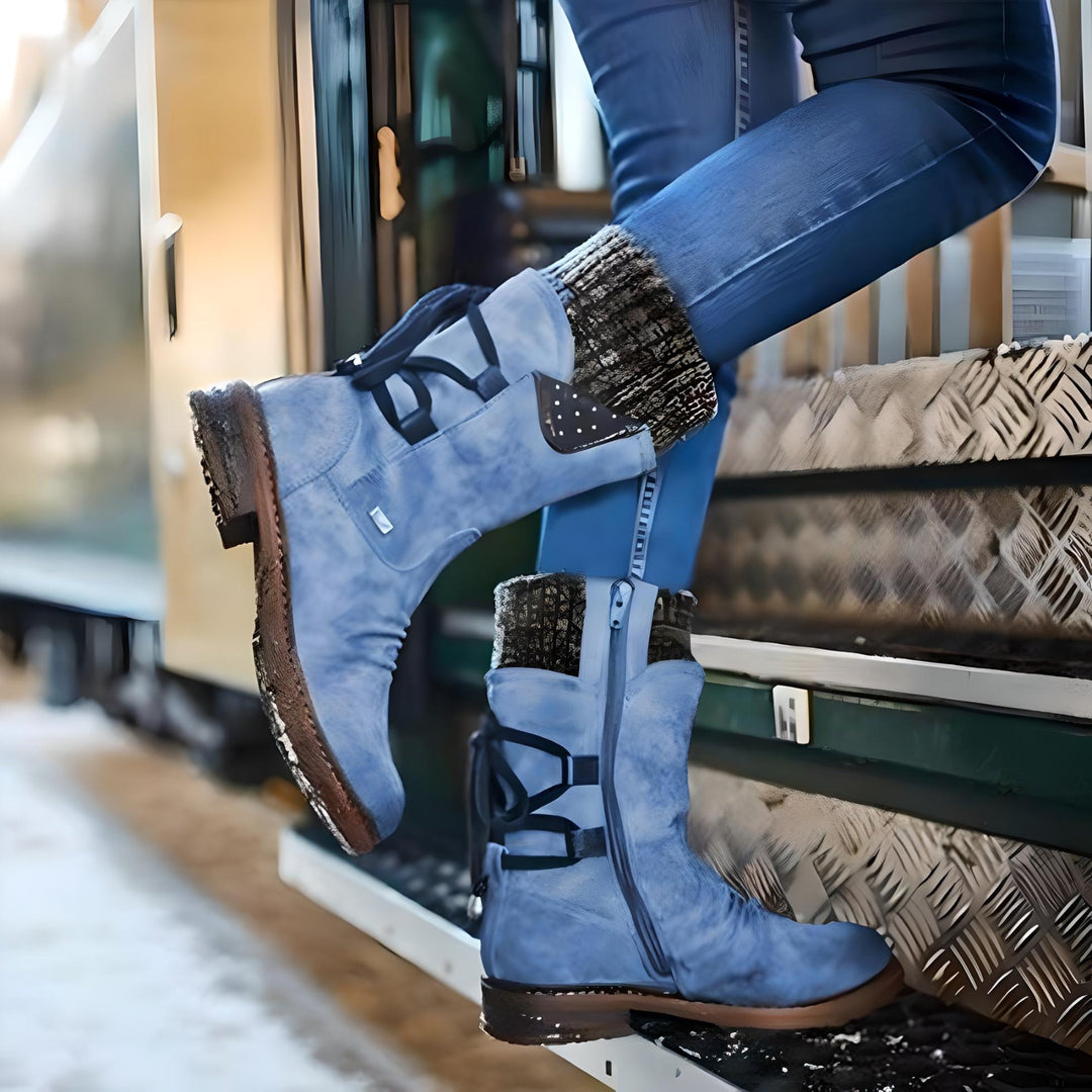 Drune | Winterschuhe Schneestiefel mit Schnürsenkel