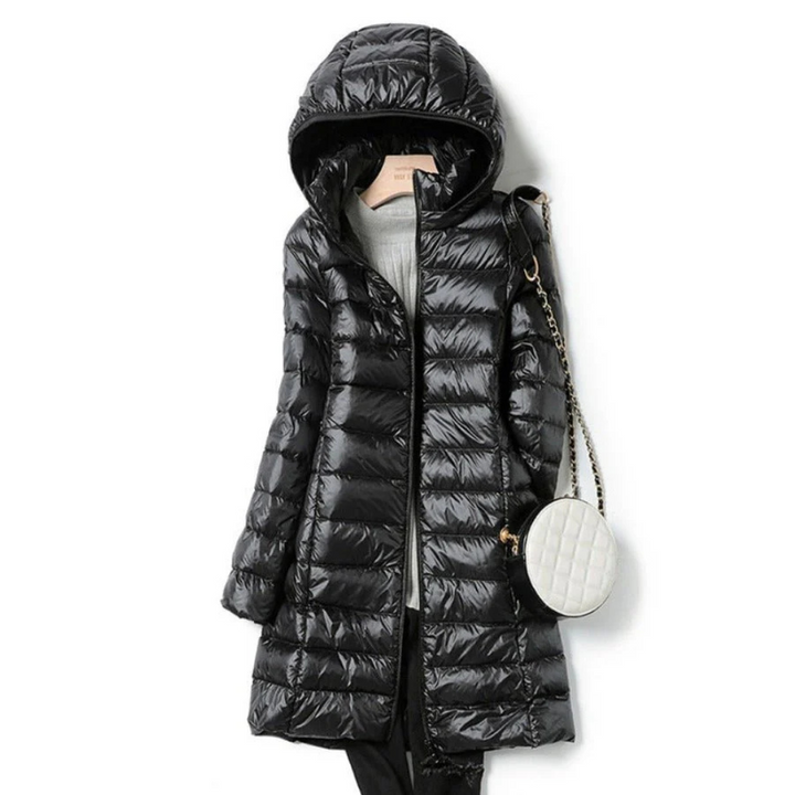 Drune | Stilvolle Damen Winter Puffer Jacke mit Kapuze - Gemütlich und Warm
