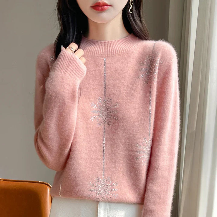 Drune | Damenpullover - Weicher Strickpullover mit Stehkragen & Warmem Komfort für den Winter