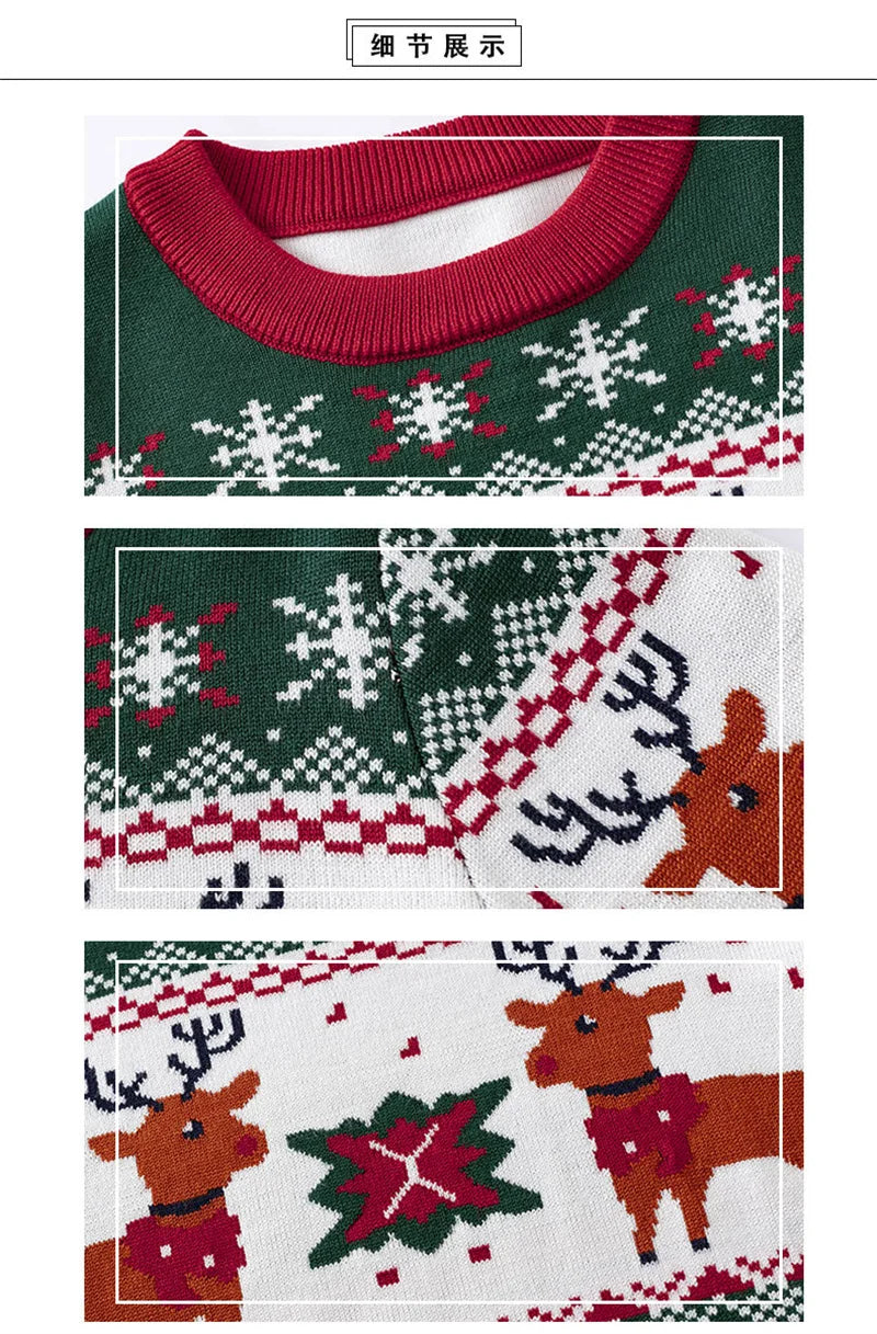 Drune | Kinderpullover mit Hirschdruck - Weicher & warmer Strickpullover für Jungen und Mädchen