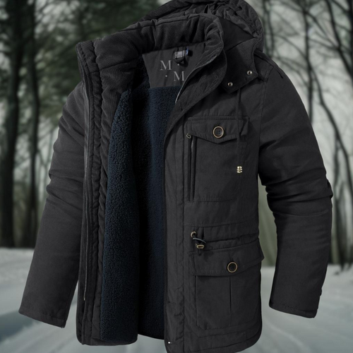 Drune | Herren Parka mit Kapuze - Winterjacke Herren Parka