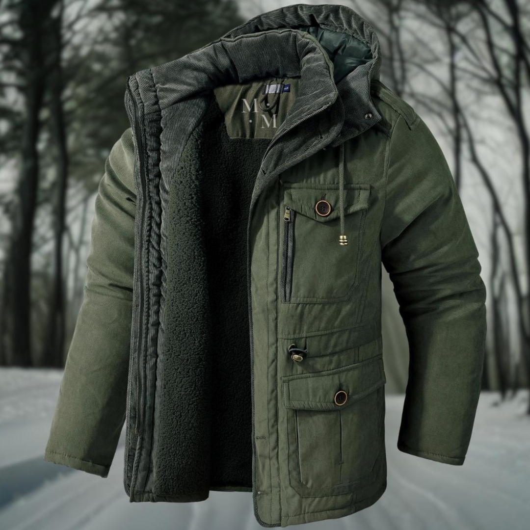 Drune | Herren Parka mit Kapuze - Winterjacke Herren Parka
