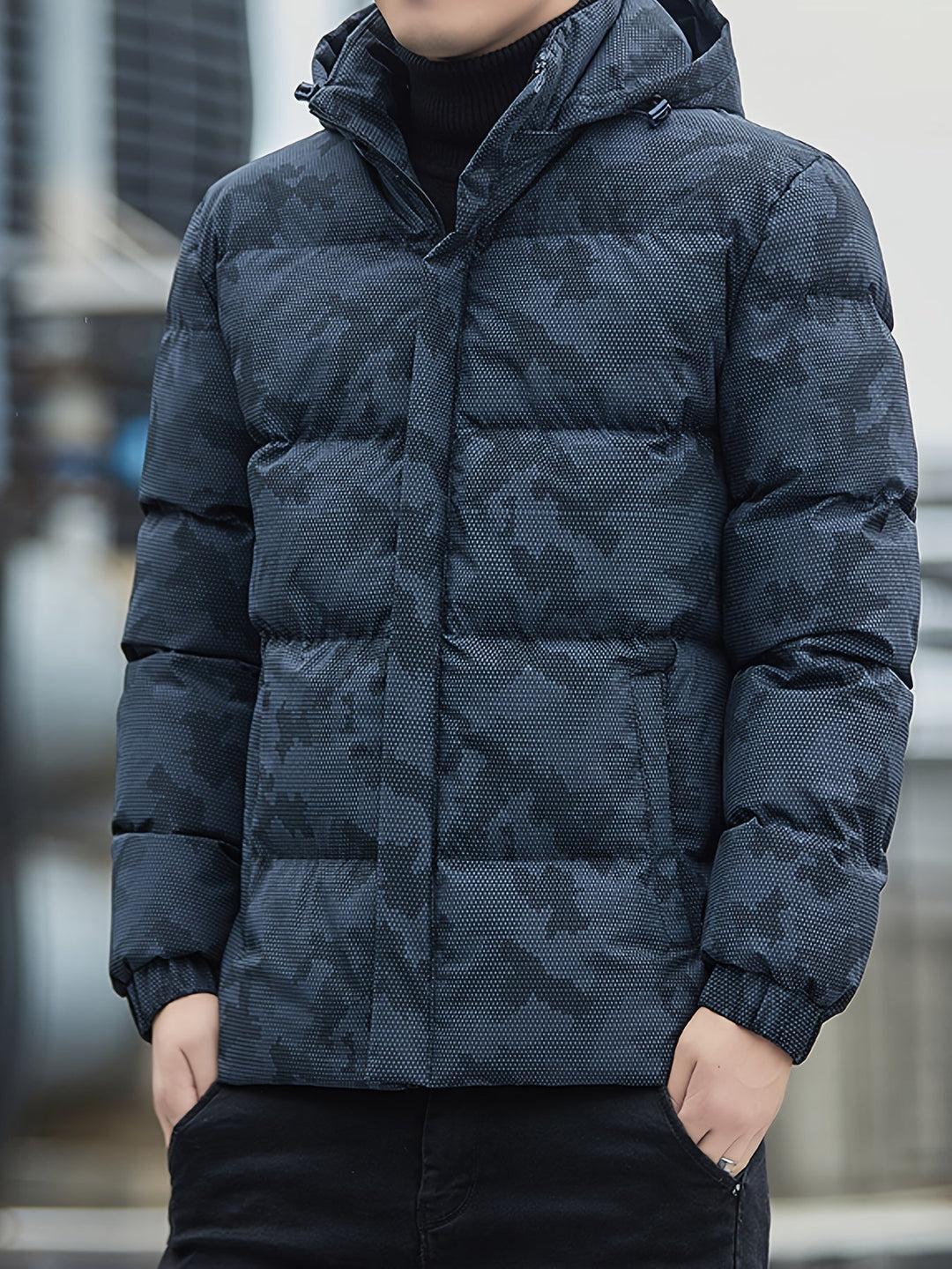 Drune | Pufferjacke mit Reißverschluss und Stehkragen