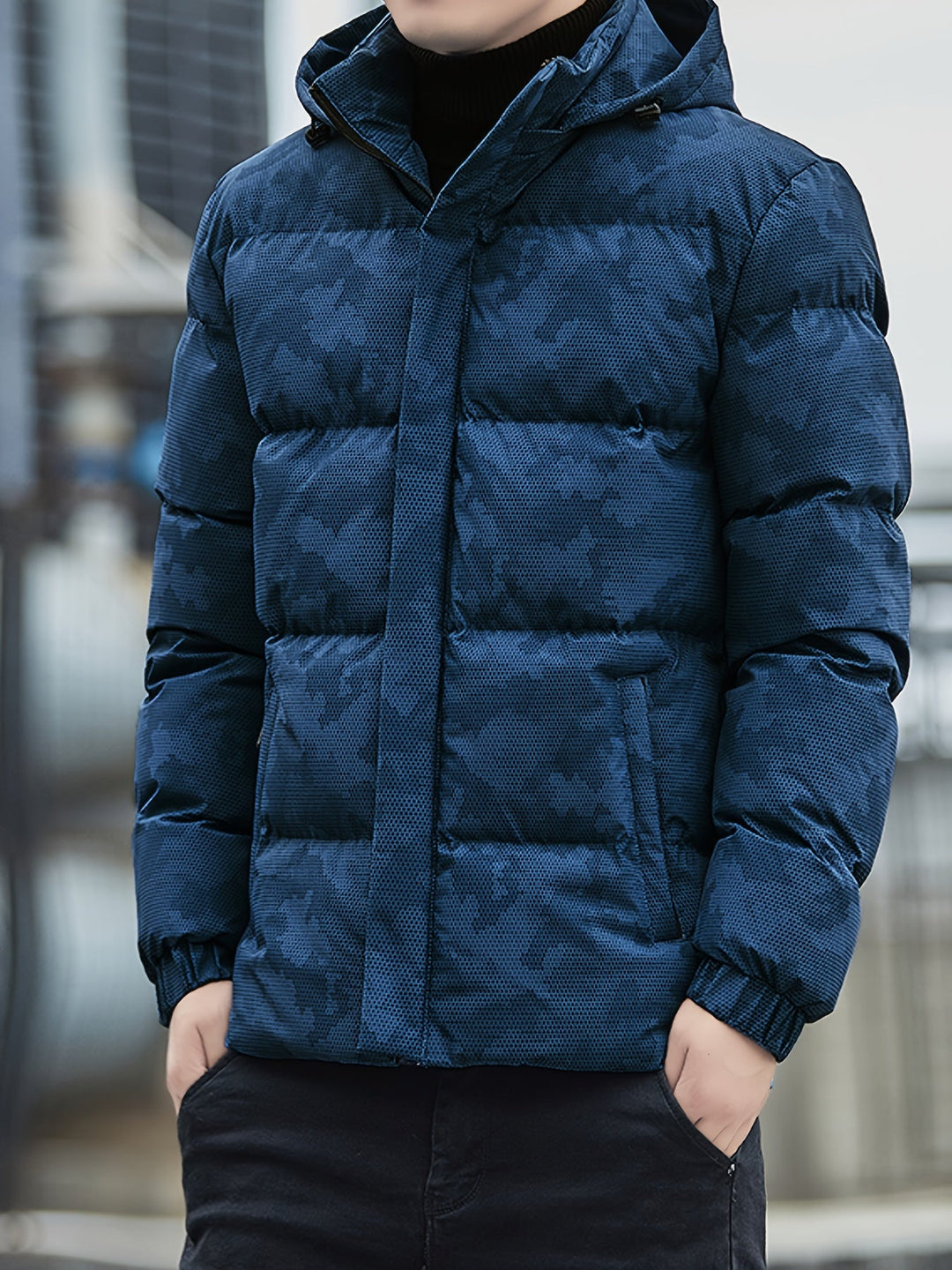 Drune | Pufferjacke mit Reißverschluss und Stehkragen