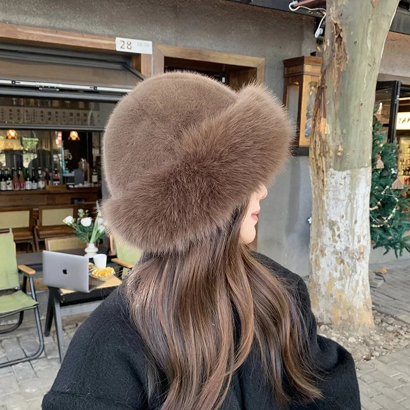 Drune | Frauen Pelzhut aus Kunstpelz für Herbst und Winter