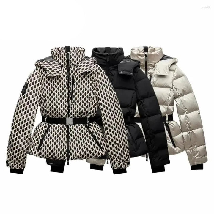 Drune | Wasserabweisende Pufferjacke Damen mit Taillengürtel