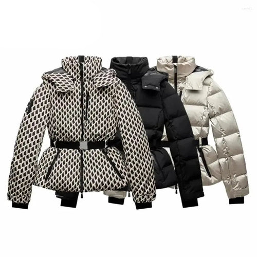Drune | Wasserabweisende Pufferjacke Damen mit Taillengürtel