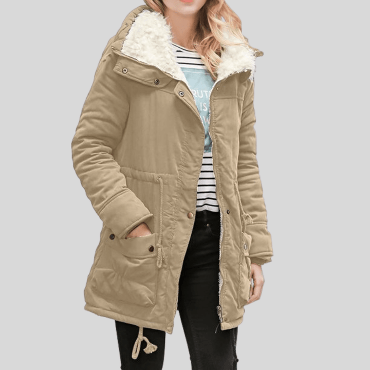 Drune | Wasserabweisende Kapuzenparka Jacke mit Plüschigem Futter
