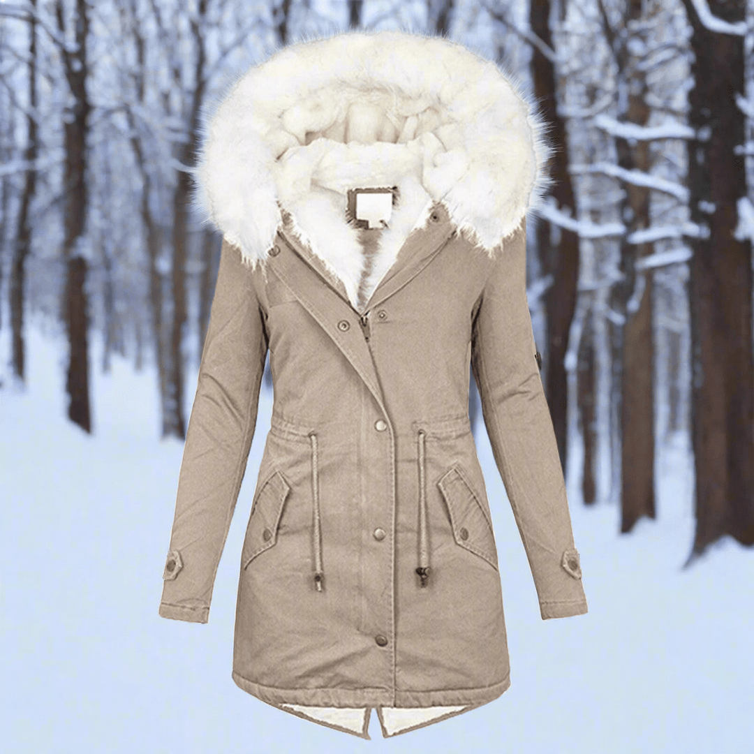 Drune | Wasserabweisende Lange Parka Jacke mit Kunstpelzkapuze
