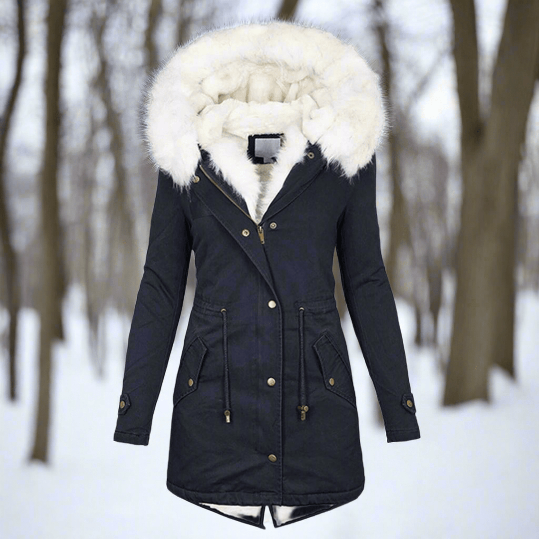Drune | Wasserabweisende Lange Parka Jacke mit Kunstpelzkapuze