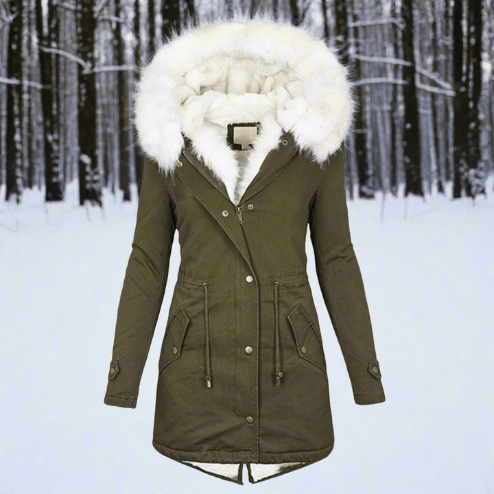 Drune | Wasserabweisende Lange Parka Jacke mit Kunstpelzkapuze