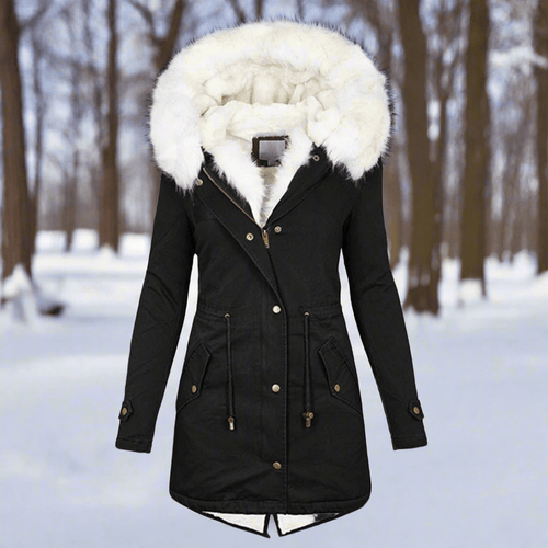 Drune | Wasserabweisende Lange Parka Jacke mit Kunstpelzkapuze