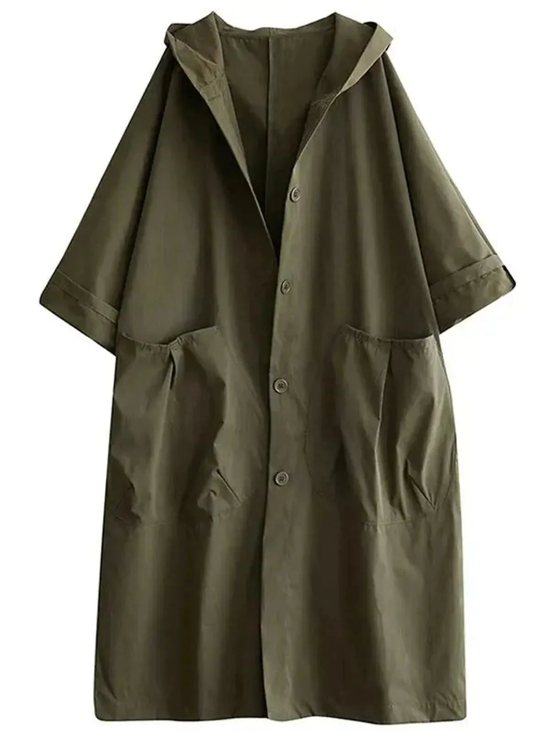 Drune | Wasserabweisender Übergroßer Kapuzen Trenchcoat