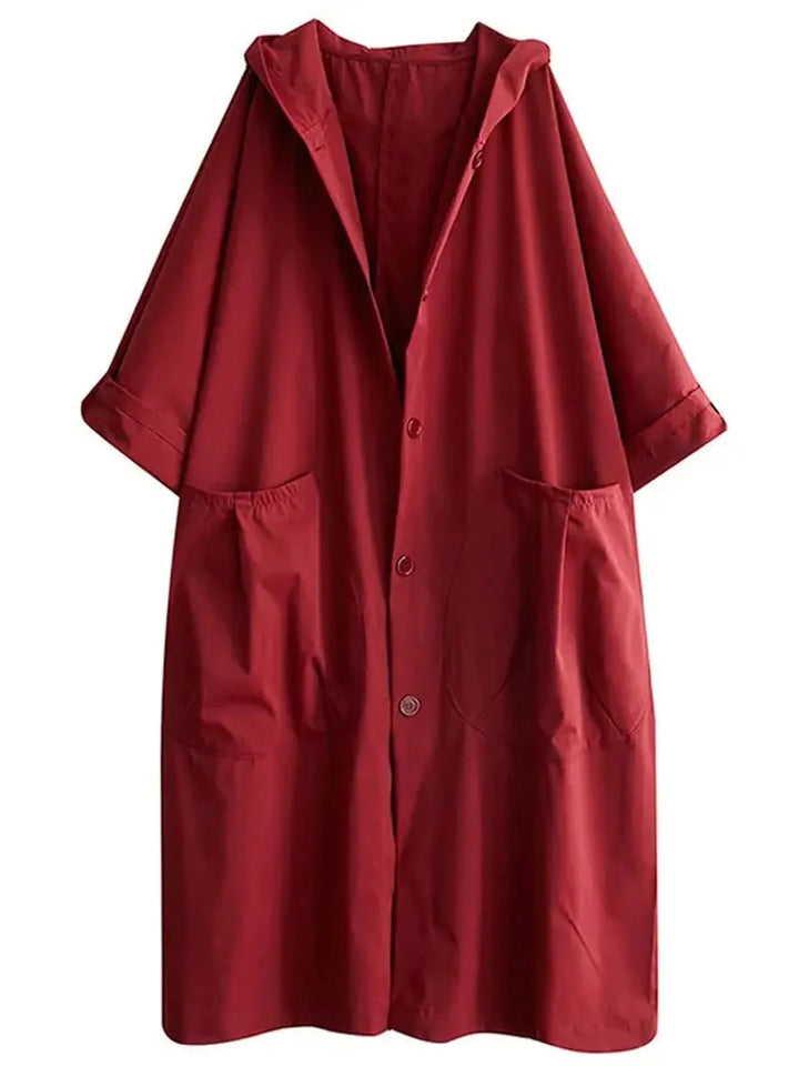 Drune | Wasserabweisender Übergroßer Kapuzen Trenchcoat
