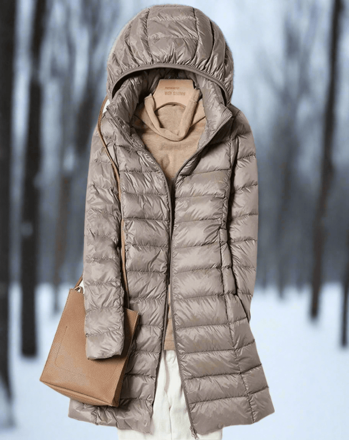 Drune | Wasserabweisende Gesteppten Kapuzenlange Jacke