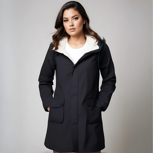 Drune | Damen Wasserdichte Jacke mit Kapuze und Fleece-Futter
