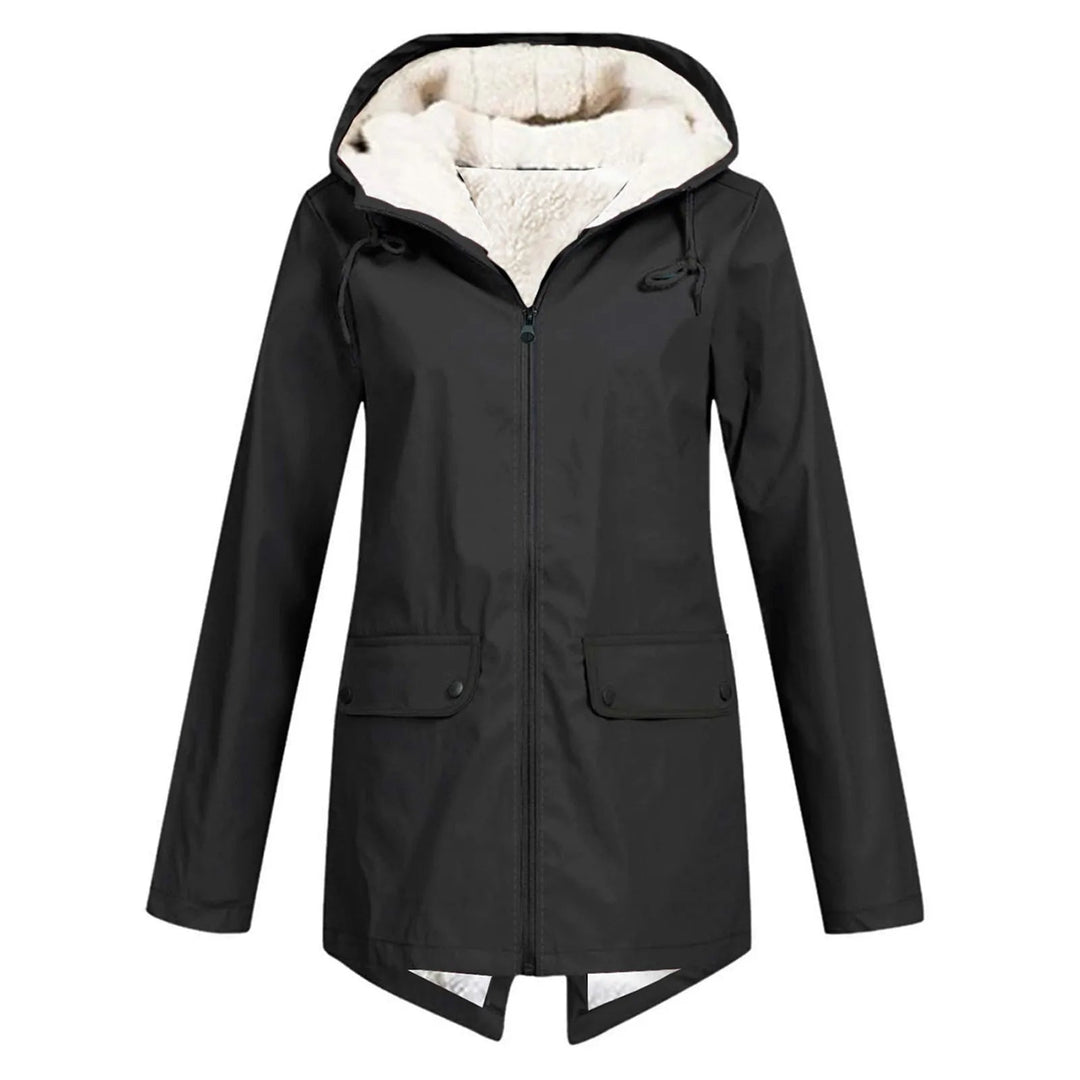 Drune | Damen Wasserdichte Jacke mit Kapuze und Fleece-Futter