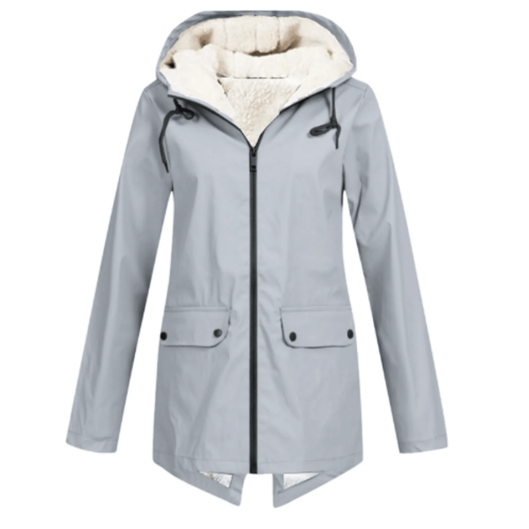 Drune | Wasserdichter Hut Trenchcoat mit Fleece Futter