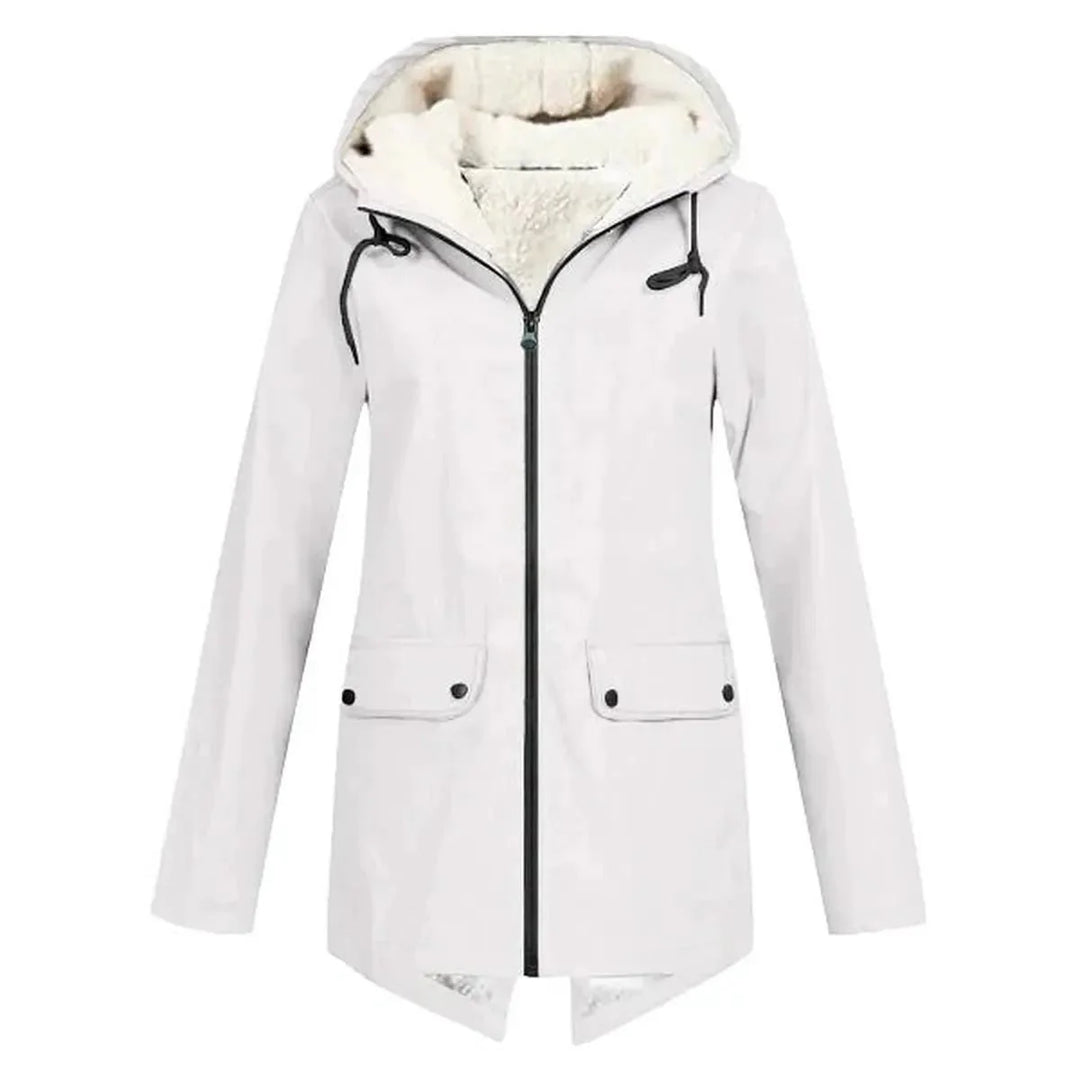 Drune | Wasserdichter Hut Trenchcoat mit Fleece Futter