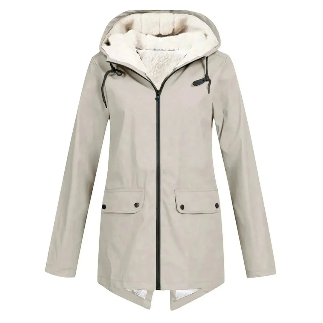 Drune | Wasserdichter Hut Trenchcoat mit Fleece Futter